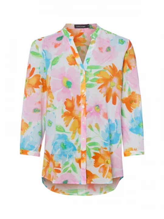 Foto van product Franco Callegari Blouse blauw / groen / oranje / lichtroze / wit