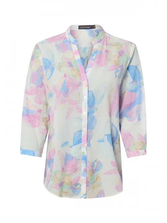 Foto van product Franco Callegari Blouse lichtblauw / rosa / offwhite
