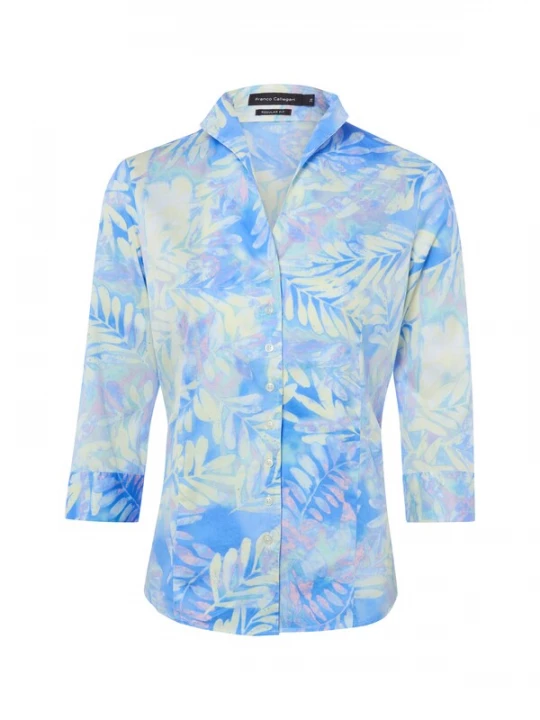 Foto van product Franco Callegari Blouse royal blue / koningsblauw / lichtgroen