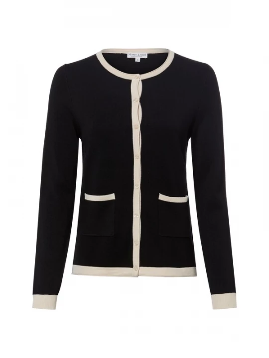 Foto van product Franco Callegari Gebreid vest zwart / wit