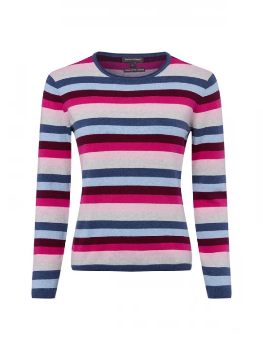 Foto van product Franco Callegari Trui blauw / hemelsblauw / grijs / fuchsia / pastelroze / wijnrood