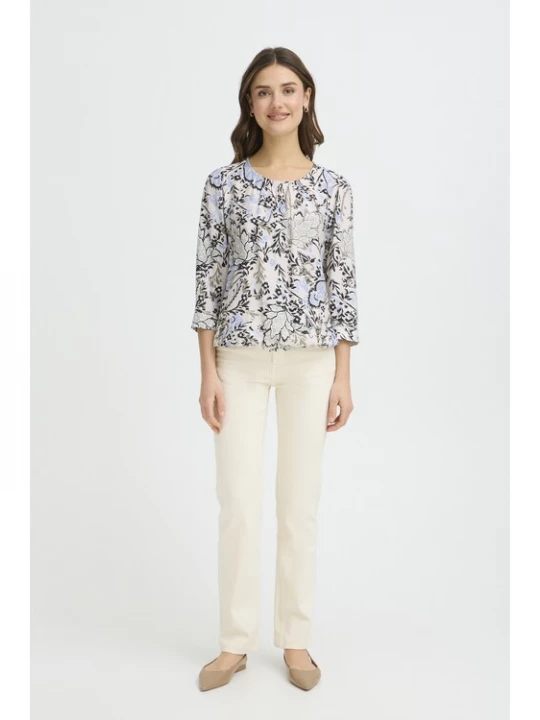 Foto van product Fransa Blouse 'ARIANA' beige / gemengde kleuren