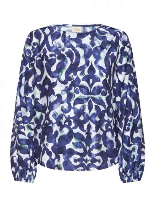 Foto van product Fransa Blouse 'ARIANA' enziaan / wit