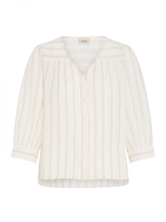 Foto van product Fransa Blouse 'Fradi Sh 1' lichtbeige / donkerbeige