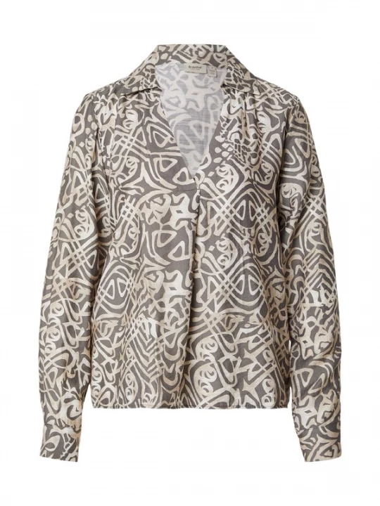 Foto van product Fransa Blouse 'FRARIANA' beige / donkergroen