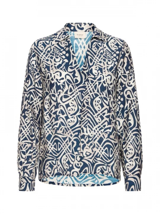 Foto van product Fransa Blouse 'FRAriana' marine / offwhite