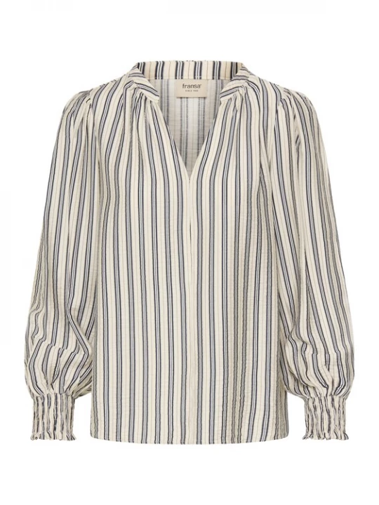 Foto van product Fransa Blouse 'FRKAMILIA' ecru / grijs