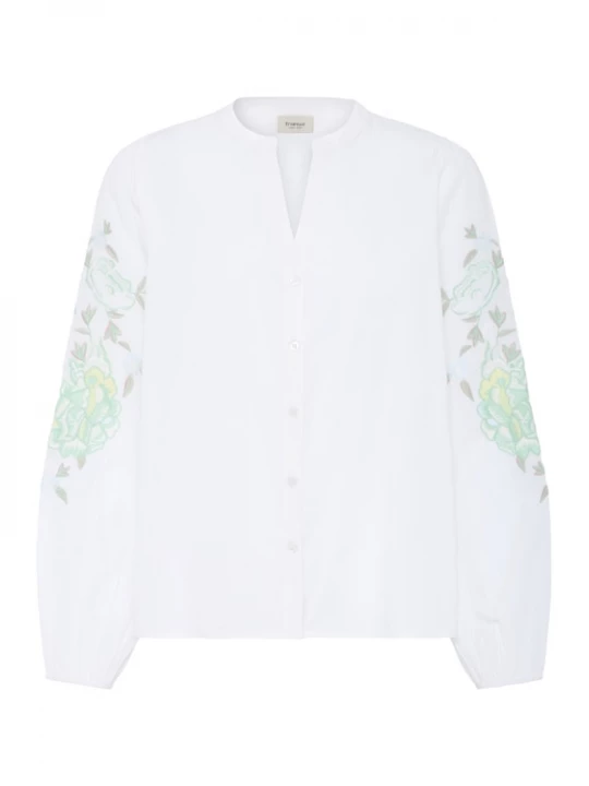 Foto van product Fransa Blouse 'FROLANA' groen / wit
