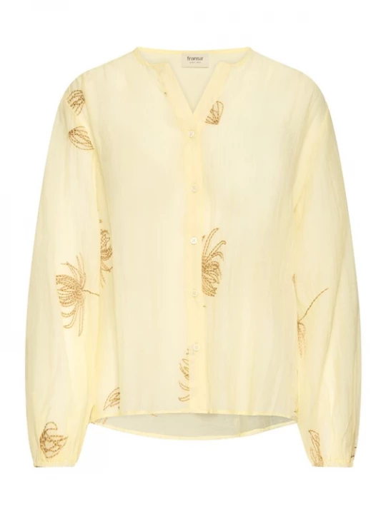 Foto van product Fransa Blouse 'FRWINA' lichtbruin / lichtgeel