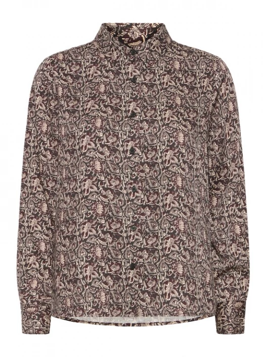 Foto van product Fransa Blouse 'GLADIS' kaki / bordeaux / zwart