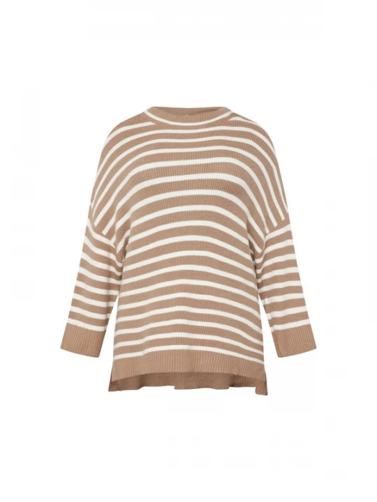Foto van product Fransa Curve Trui sand / wit