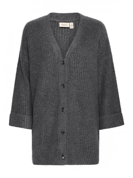 Foto van product Fransa Gebreid vest 'Beverly 3' donkergrijs