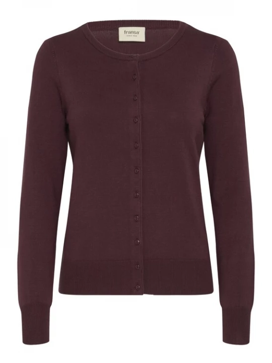 Foto van product Fransa Gebreid vest donkerbruin