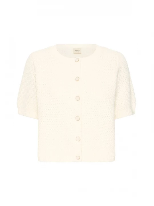Foto van product Fransa Gebreid vest 'FRARALYN' wolwit