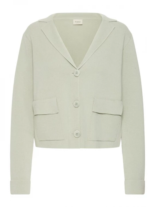 Foto van product Fransa Gebreid vest 'FRITA CAR' pastelgroen