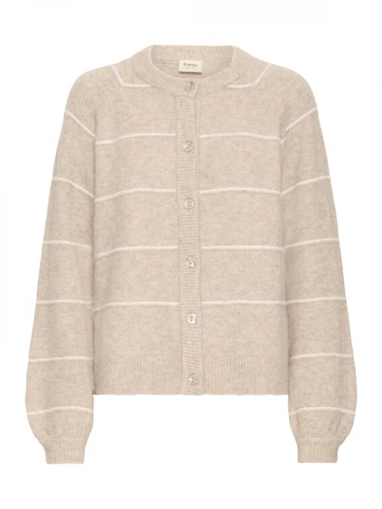 Foto van product Fransa Gebreid vest 'FRKENDRA CAR 1' beige / wit