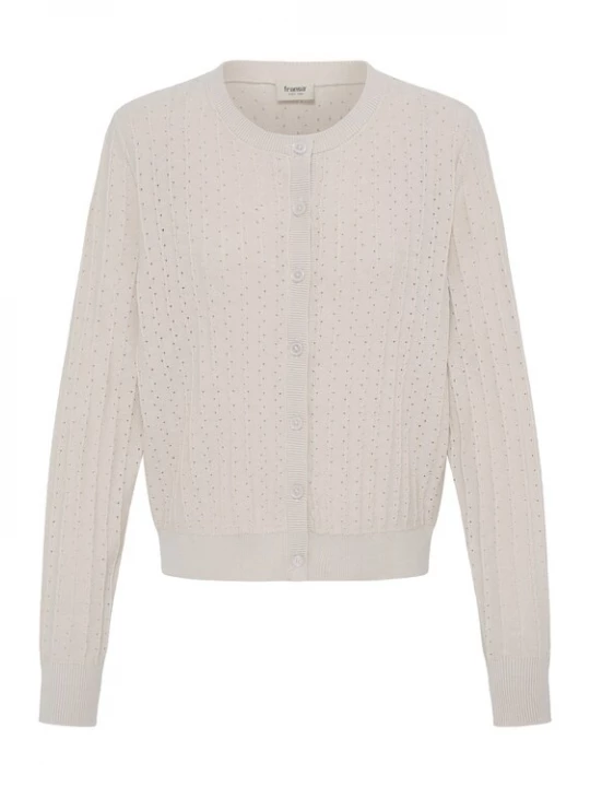 Foto van product Fransa Gebreid vest lichtbeige