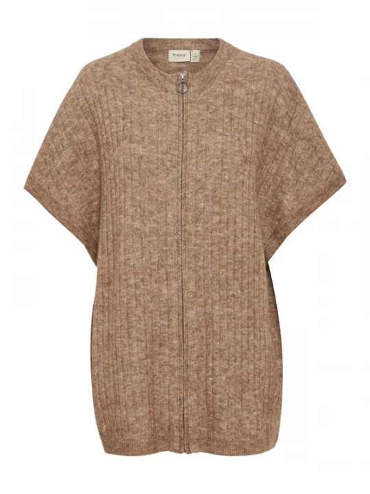 Foto van product Fransa Gebreid vest 'Sanny' bruin