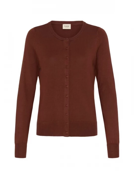 Foto van product Fransa Gebreid vest 'Zubasic' bruin
