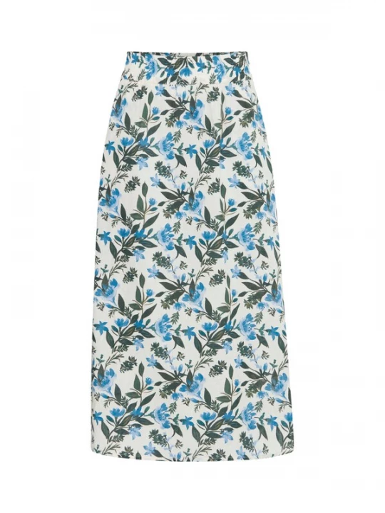 Foto van product Fransa Rok 'Maddie' crème / blauw / donkergroen