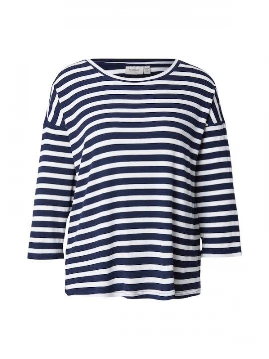 Foto van product Fransa Shirt 'FRCANO' donkerblauw / wit