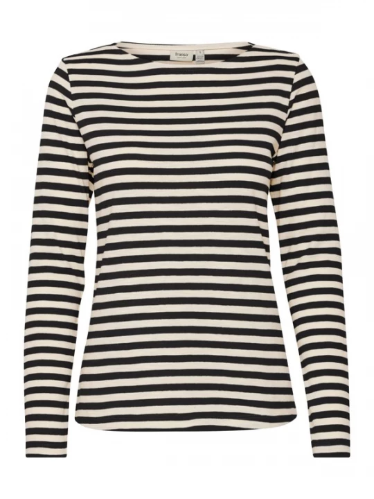 Foto van product Fransa Shirt 'Mye' beige / zwart