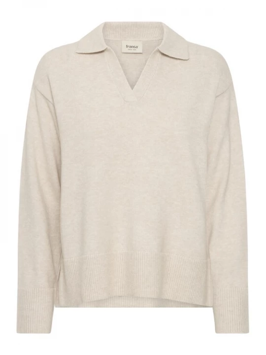 Foto van product Fransa Trui 'FRBitte' stone grey