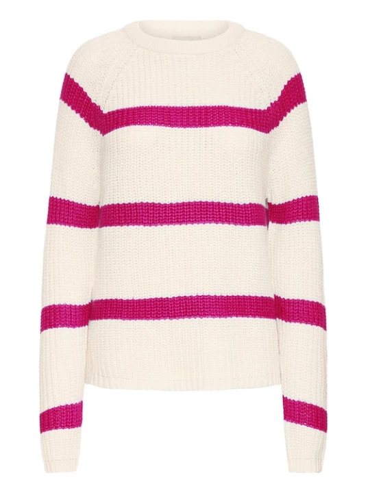 Foto van product Fransa Trui 'KAMIA' magenta / eierschaal