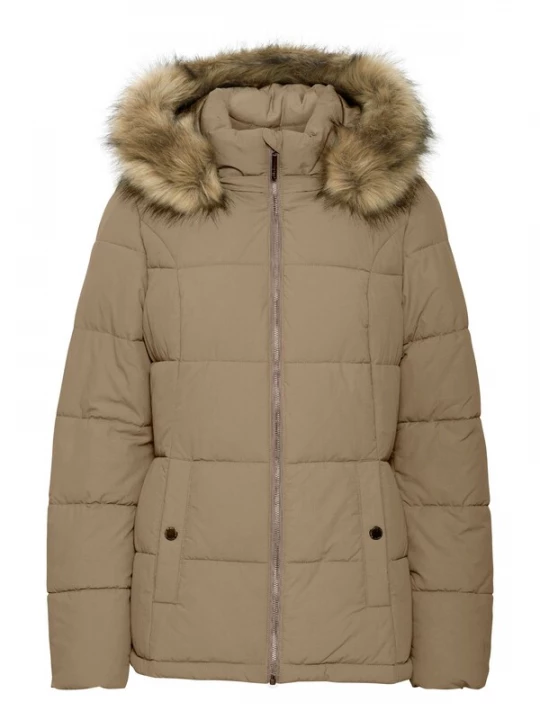 Foto van product Fransa Winterjas 'Marna JA 2 ' donkerbeige / lichtbruin