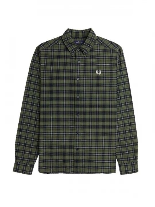 Foto van product Fred Perry Overhemd grijs / groen / zwart