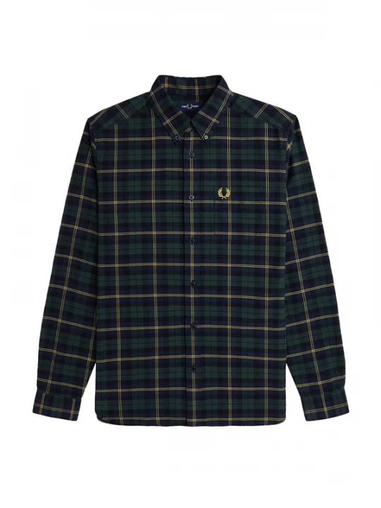 Foto van product Fred Perry Overhemd nachtblauw / grijs / petrol