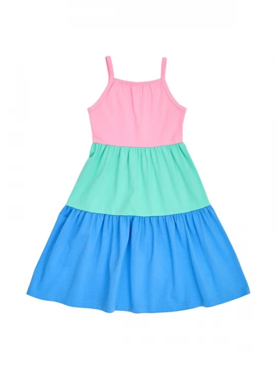 Foto van product Fred's World by GREEN COTTON Jurk turquoise / royal blue / koningsblauw / rosa