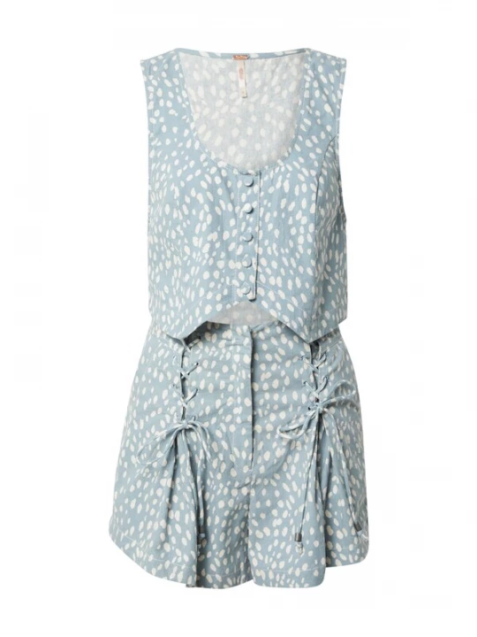 Foto van product Free People Broek duifblauw / wit