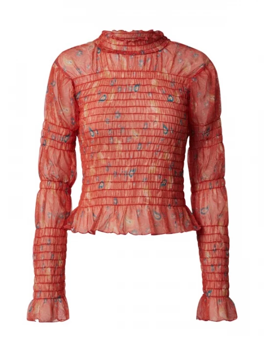 Foto van product Free People Shirt lichtblauw / geel / rood