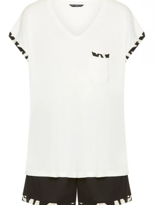 Foto van product FRENCH CONNECTION Pyjama ecru / zwart