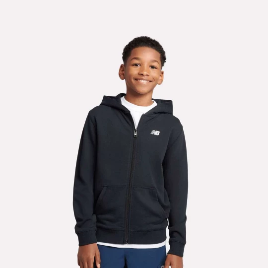 Foto van product French Terry Small Logo Full Zip Hoodie New Balance zwart