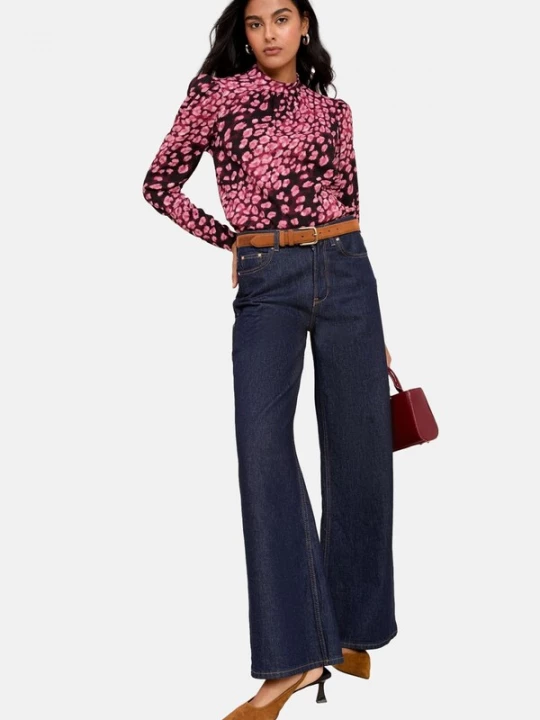 Foto van product Friends Like These Blouse pink / bourgogne / wijnrood / zwart