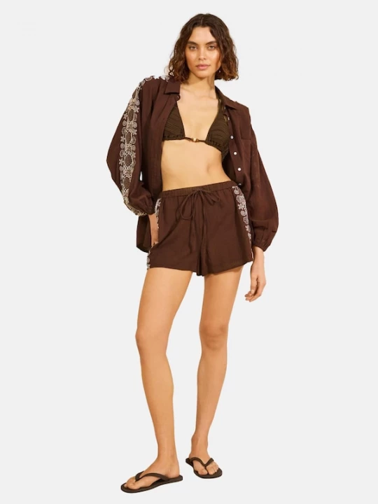 Foto van product Friends Like These Broek chocoladebruin / wit