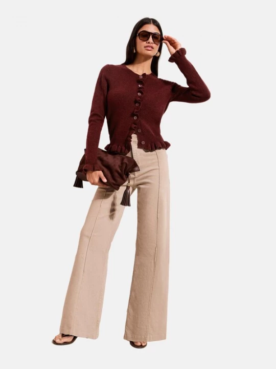 Foto van product Friends Like These Gebreid vest bourgogne