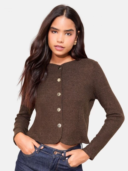 Foto van product Friends Like These Gebreid vest bruin