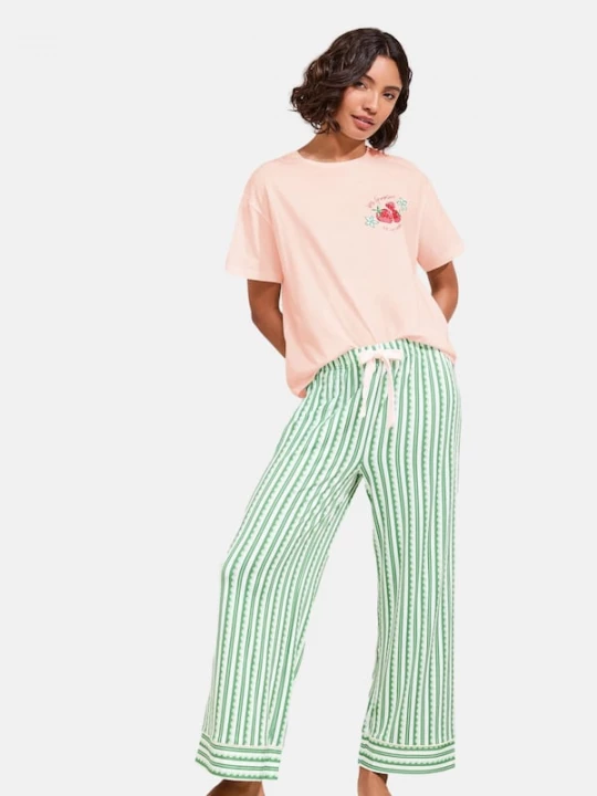 Foto van product Friends Like These Pyjama lichtgroen / wit