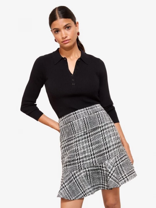 Foto van product Friends Like These Rok 'Boucle Flippy' zwart / wit