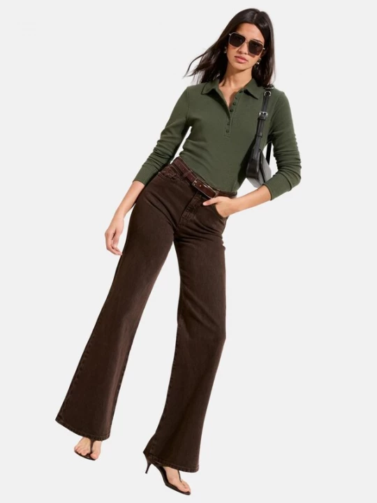 Foto van product Friends Like These Shirt 'Crinkle Henley' kaki