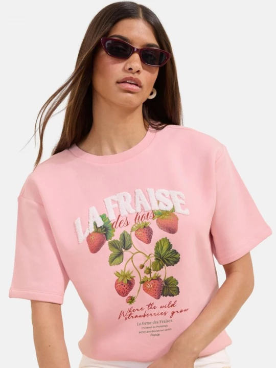 Foto van product Friends Like These Shirt groen / rosa / rood / wit
