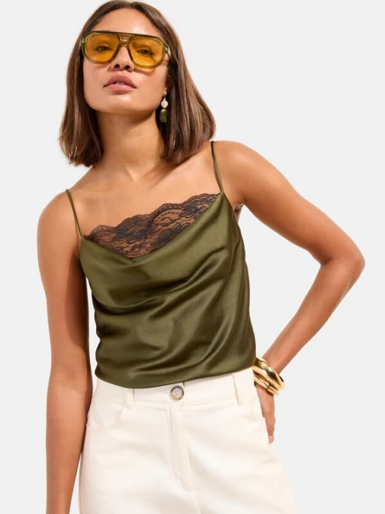 Foto van product Friends Like These Top kaki / zwart