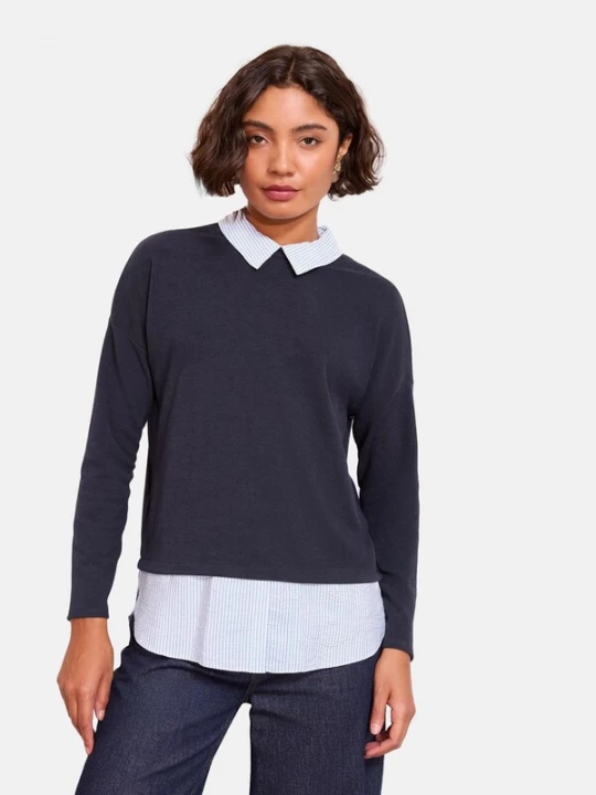 Foto van product Friends Like These Trui navy / lichtblauw