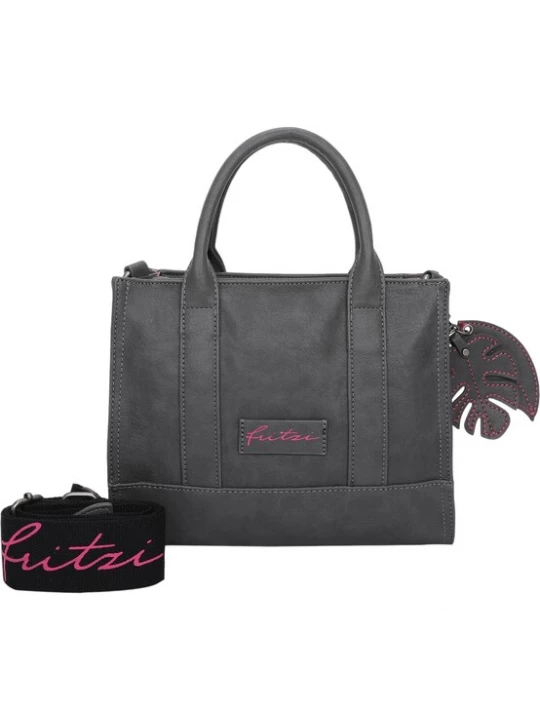 Foto van product Fritzi aus Preußen Handtas 'Eco Square' grijs / lichtrood