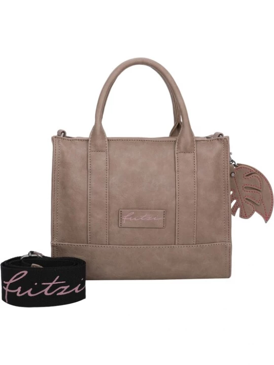 Foto van product Fritzi aus Preußen Handtas 'Eco Square' lichtbruin / zwart