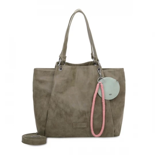 Foto van product Fritzi aus Preußen Shopper 'Fritzi42N' lichtgrijs / olijfgroen / pink
