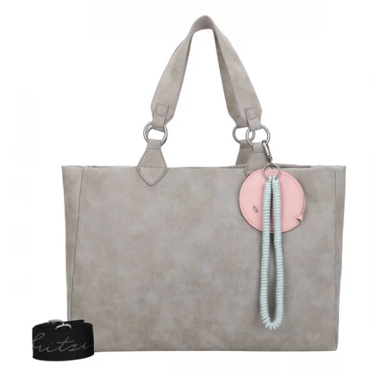 Foto van product Fritzi aus Preußen Shopper 'Izzy' lichtgrijs / rosa / zwart